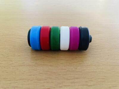 Colored discriminators of glasses - rings set of 6 - 1