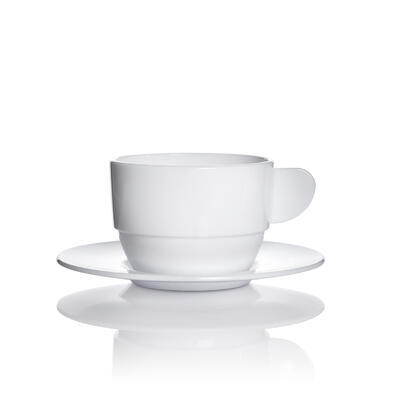 Unbreablle coffee cup 166 ml and plate - 1