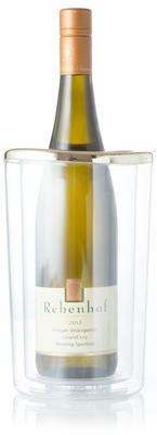 Plastic wine cooler Gondola transparent - gilt rim - 2