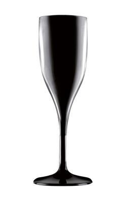 Champagne Flute Glass SAN-150cc in black color - 2